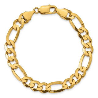 8" 10k Yellow Gold 8.75mm Flat Figaro Chain