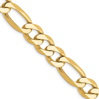 9" 10k Yellow Gold 10mm Flat Figaro Chain