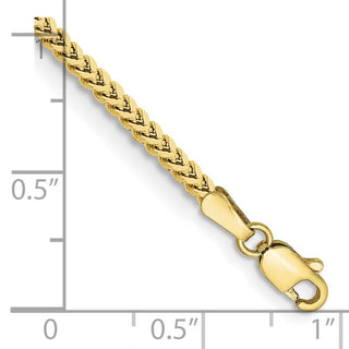 8" 10k Yellow Gold 2mm Franco Chain
