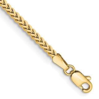 7" 10k Yellow Gold 2mm Franco Chain