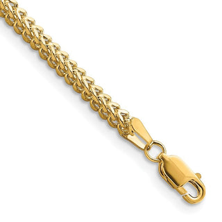 7" 10k Yellow Gold 2.3mm Franco Chain