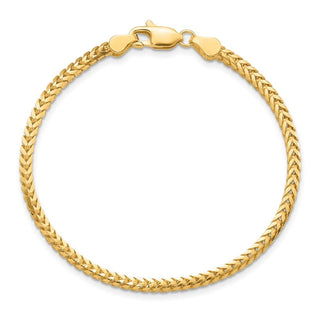 7" 10k Yellow Gold 2.5mm Franco Chain