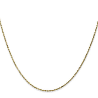 24" 10k Yellow Gold 1.15mm Diamond-cut Machine Made Rope Chain