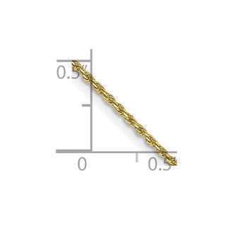 24" 10k Yellow Gold 1.15mm Diamond-cut Machine Made Rope Chain