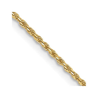 24" 10k Yellow Gold 1.15mm Diamond-cut Machine Made Rope Chain