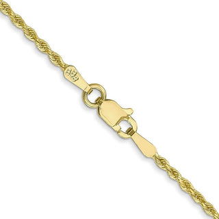 24" 10k Yellow Gold 1.5mm Diamond-cut Rope Chain