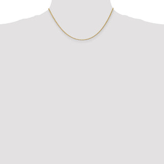 16" 10k Yellow Gold 1.50mm Regular Rope Chain