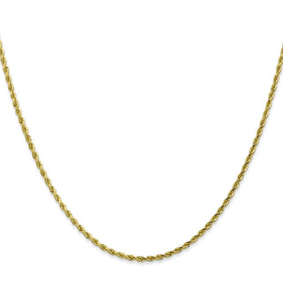 24" 10k Yellow Gold 1.75mm Diamond-cut Rope Chain