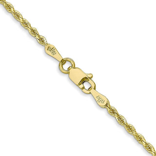 24" 10k Yellow Gold 1.75mm Diamond-cut Rope Chain