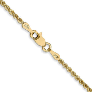 24" 10k Yellow Gold 2mm Regular Rope Chain