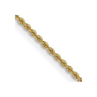 24" 10k Yellow Gold 2mm Regular Rope Chain