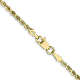 24" 10k Yellow Gold 2mm Diamond-cut Rope Chain