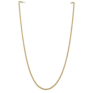 24" 10k Yellow Gold 2.5mm Regular Rope Chain