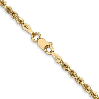 24" 10k Yellow Gold 2.5mm Regular Rope Chain