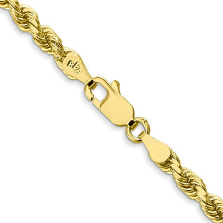 18" 10k Yellow Gold 3.5mm Diamond-cut Rope Chain