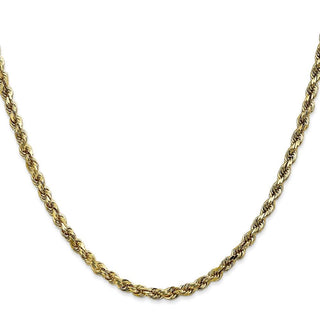 24" 10k Yellow Gold 3.5mm Diamond-cut Rope Chain