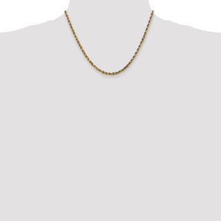 18" 10k Yellow Gold 3.5mm Diamond-cut Rope Chain