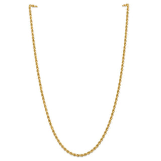 24" 10k Yellow Gold 3.65mm Regular Rope Chain