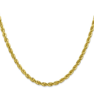 26" 10k Yellow Gold 4mm Diamond-cut Rope Chain