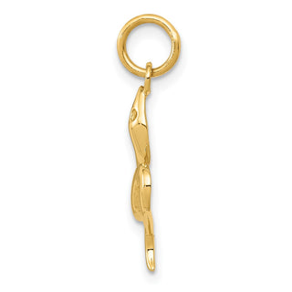 10K Yellow Gold Solid Polished Snake Charm