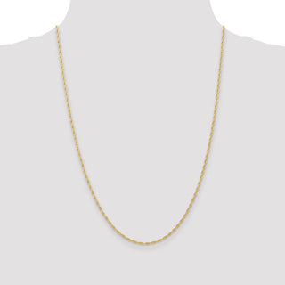10k Yellow Gold 24 inches 1.55mm Carded Cable Rope Chain