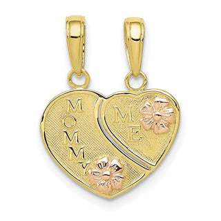 10k Rose and Yellow Gold Mommy and Me 2 piece Break-A-Part Pendant