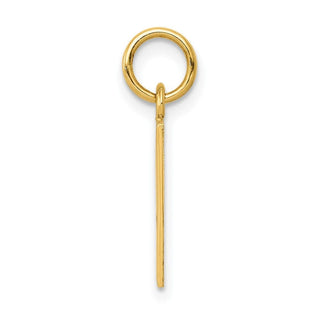 10K Yellow Gold Enameled Ace of Spades Card Charm