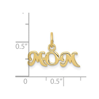 10K Yellow Gold Mom Charm