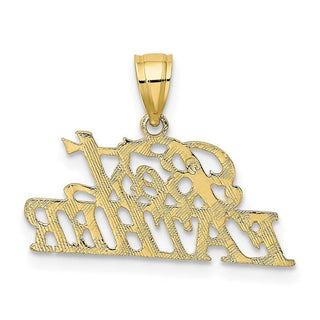 10k Yellow Gold Best Father Pendant