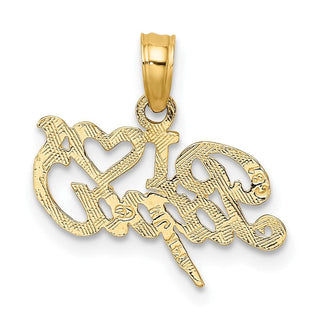 10K Yellow Gold I Heart PAPA Charm