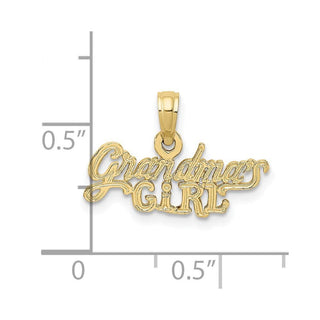 10K Yellow Gold GRANDMAS GIRL Charm