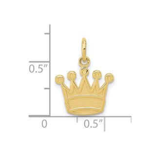 10K Yellow Gold Kings Crown Charm