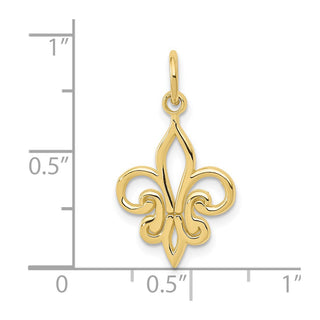 10K Yellow Gold Fleur De Lis Charm