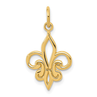 10K Yellow Gold Fleur De Lis Charm