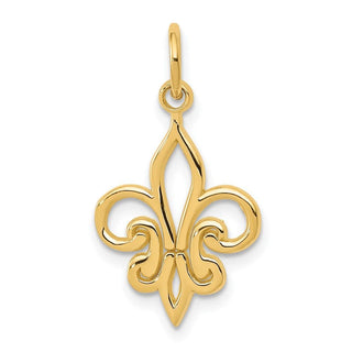 10K Yellow Gold Fleur De Lis Charm