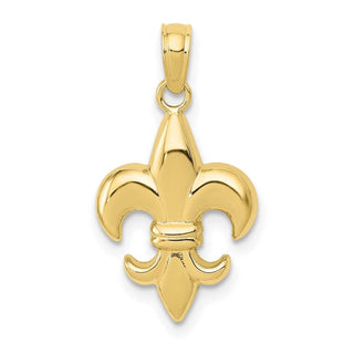 10k Yellow Gold Fleur De Lis Pendant 10k2759