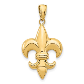 10K Yellow Gold Medium Fleur-De-Lis Pendant