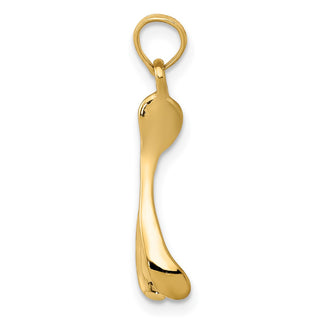 10k Yellow Gold Wishbone Pendant