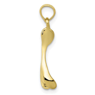 10k Yellow Gold Wishbone Pendant