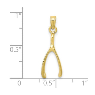 10k Yellow Gold Wishbone Pendant