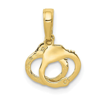 10k Yellow Gold Handcuffs Pendant 10k2848