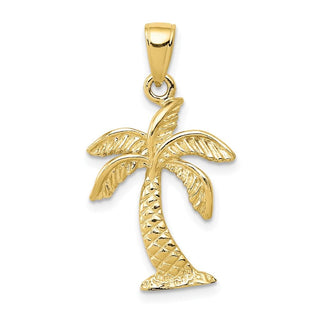 10k Yellow Gold Palm Tree Pendant