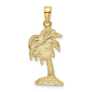 10K Yellow Gold Palm Tree Pendant 10K2895