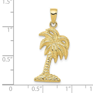 10K Yellow Gold Palm Tree Pendant 10K2895