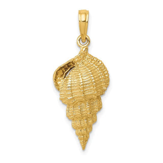 10K Yellow Gold Conch Shell Pendant 10K2912