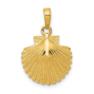 10K Yellow Gold Scallop Shell Pendant 10K2918