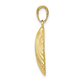 10k Yellow Gold Scallop Shell Pendant 10k2919