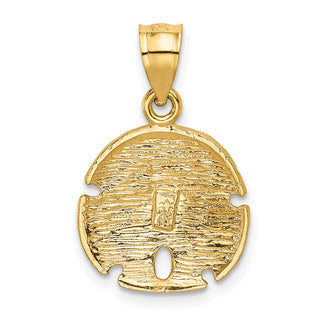 10K Yellow Gold Sand Dollar Pendant 10K2935