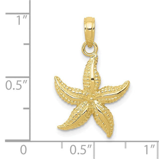 10k Yellow Gold Starfish Pendant