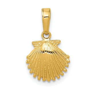 10K Yellow Gold Scallop Shell Pendant 10K2967